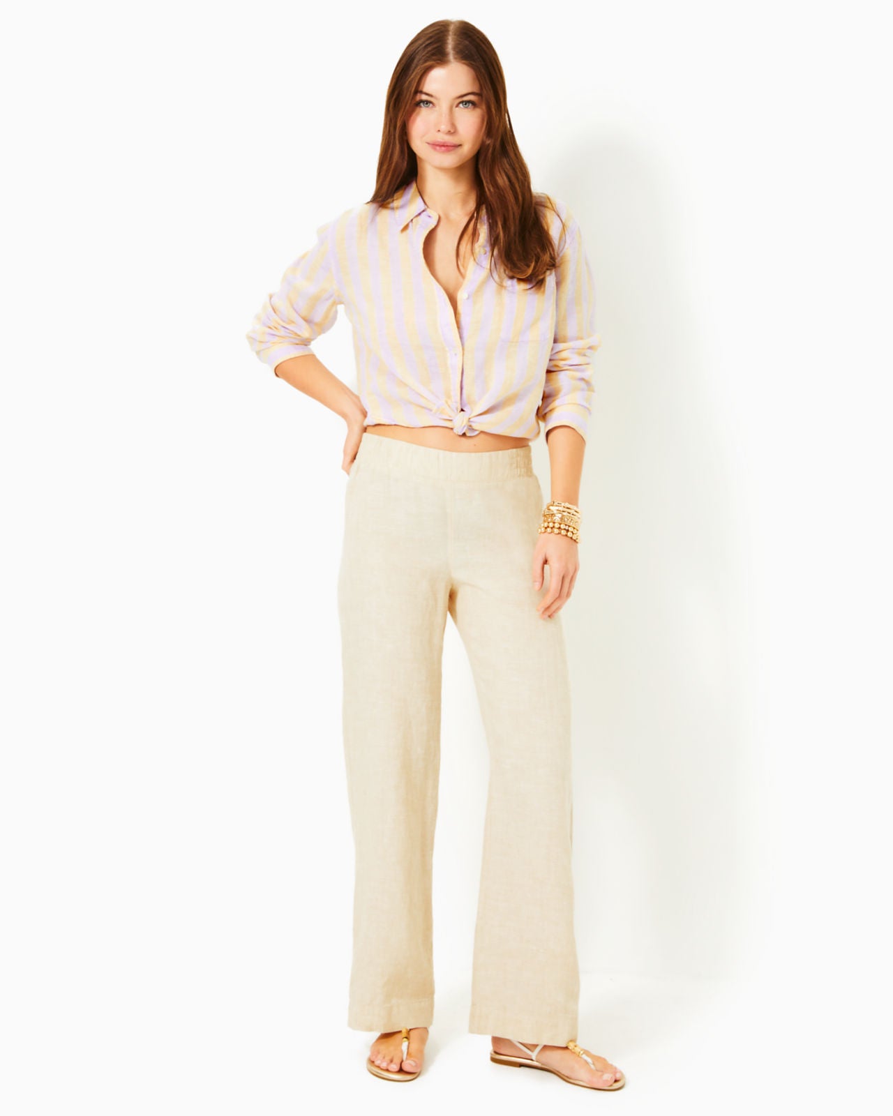 Deri Linen Palazzo Pants