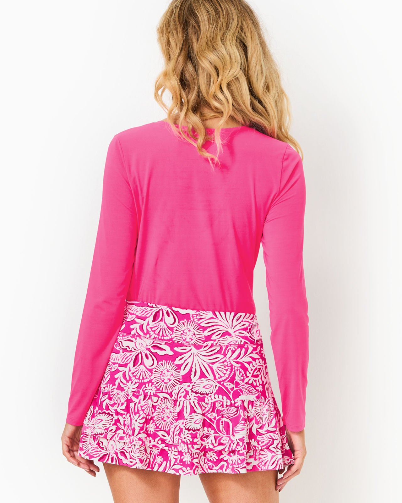 Aqualina Skort UPF 50+ In Passion Fruit Pink Absolutely Flamazing