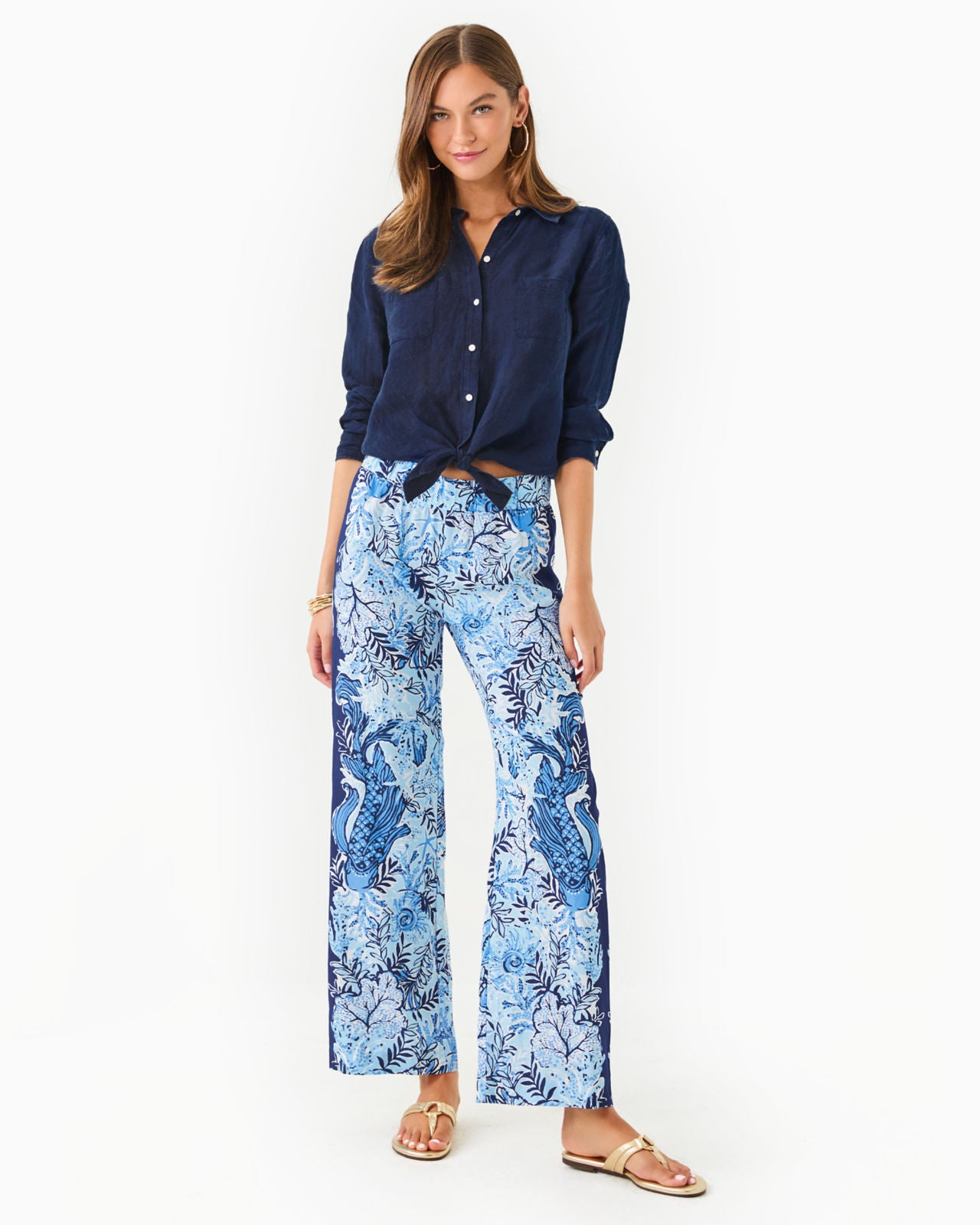 Bal Harbour Palazzo Pant In Bonaire Blue Just A Little Koi