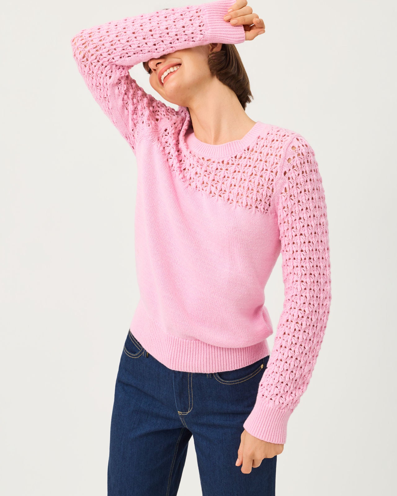 Daisa Sweater In Oleander Pink