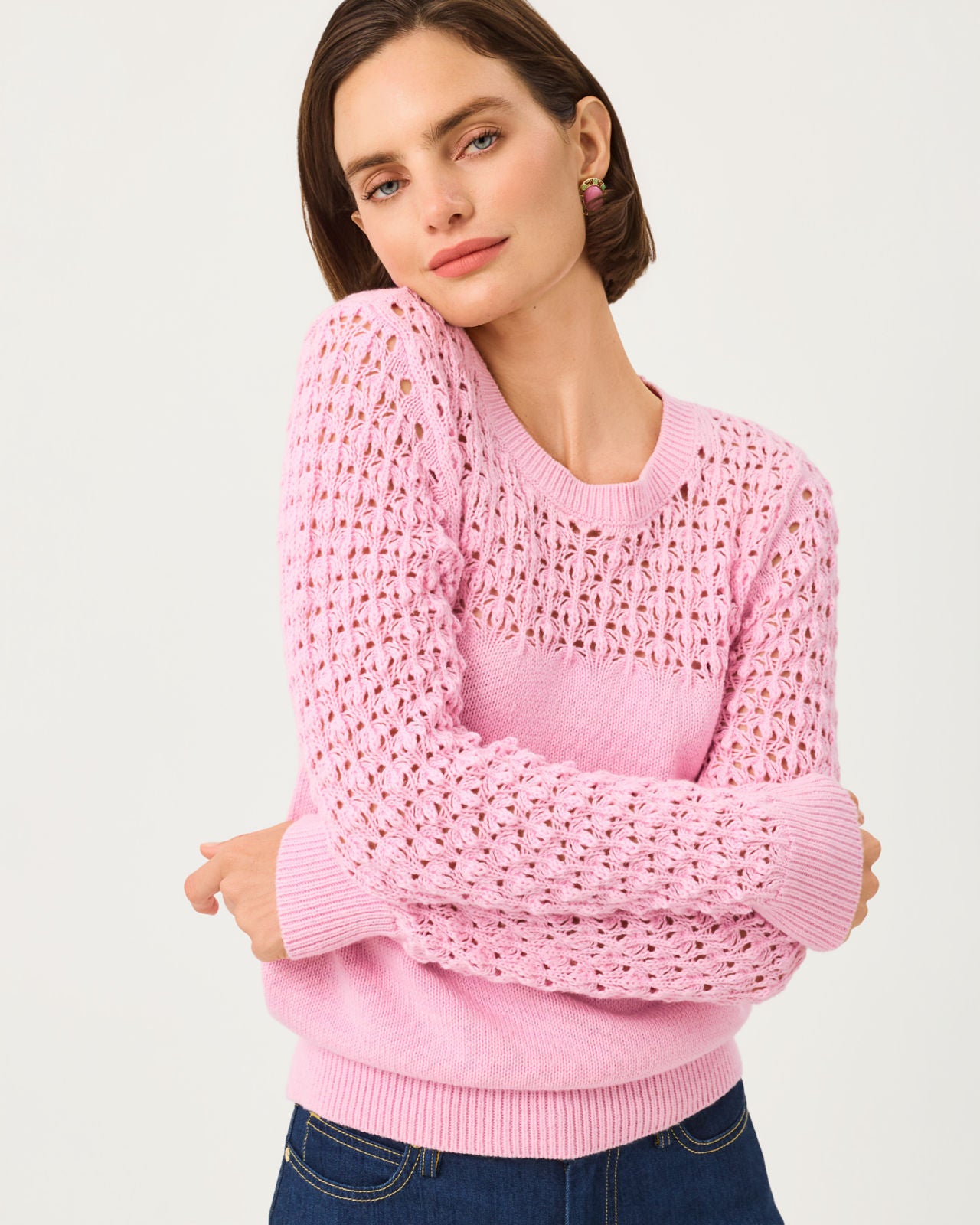 Daisa Sweater In Oleander Pink