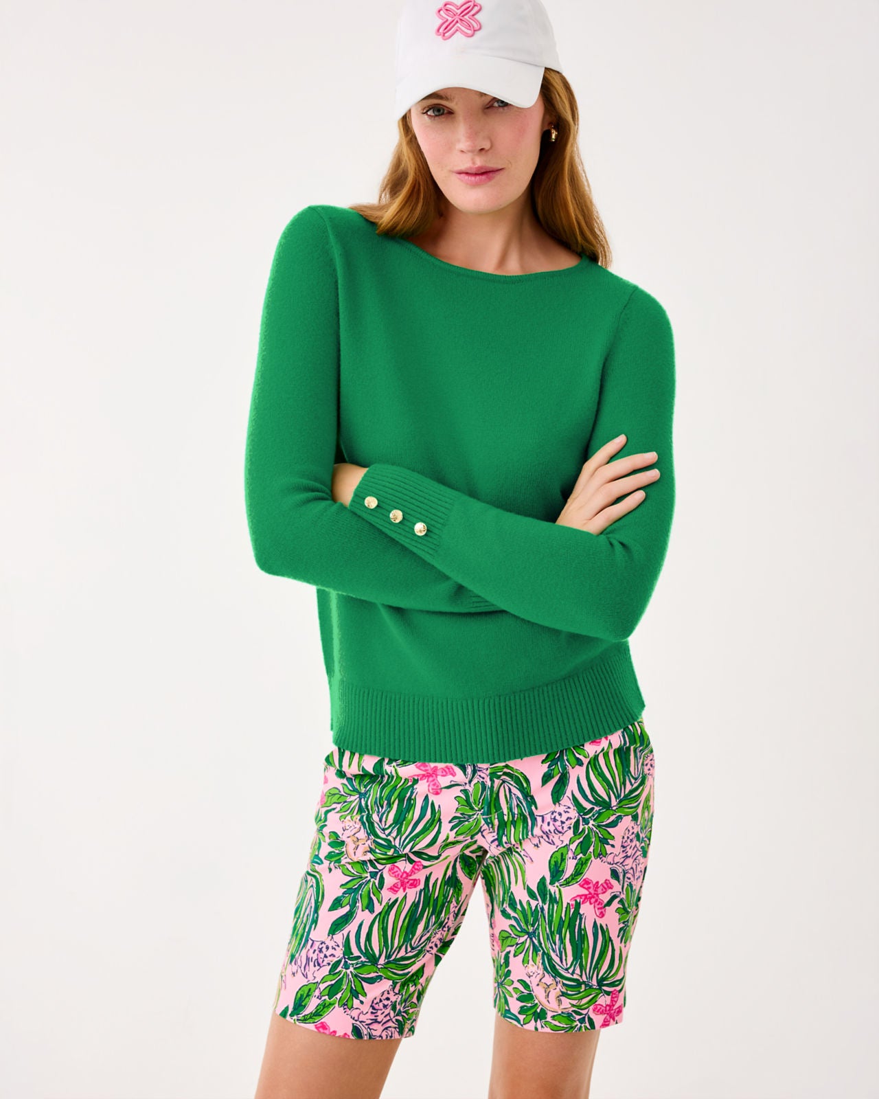 Natia Mid-Rise Knit Short In Conch Shell Pink Roaring With Joy