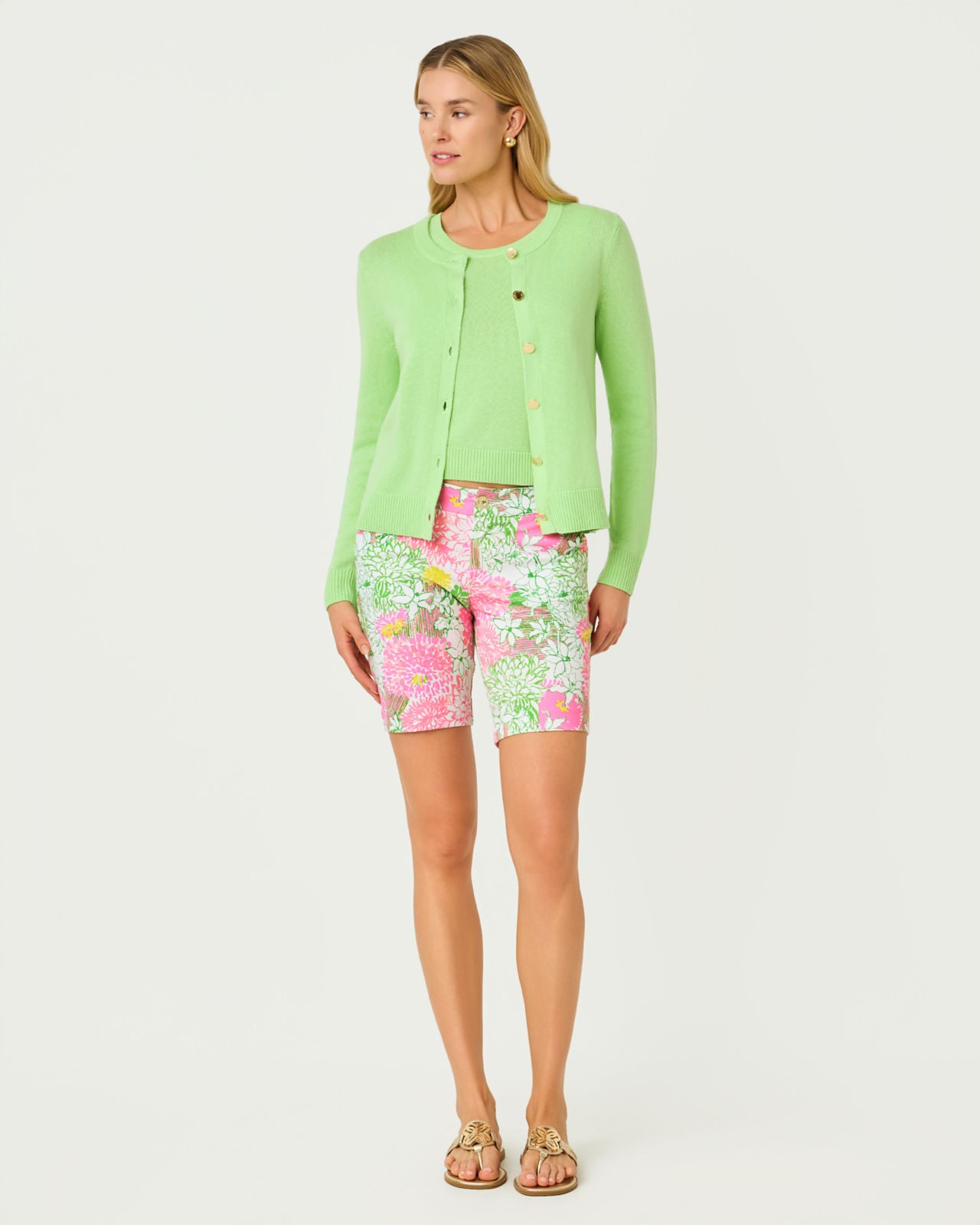 Natia Mid Rise Knit Short In Mum Patch