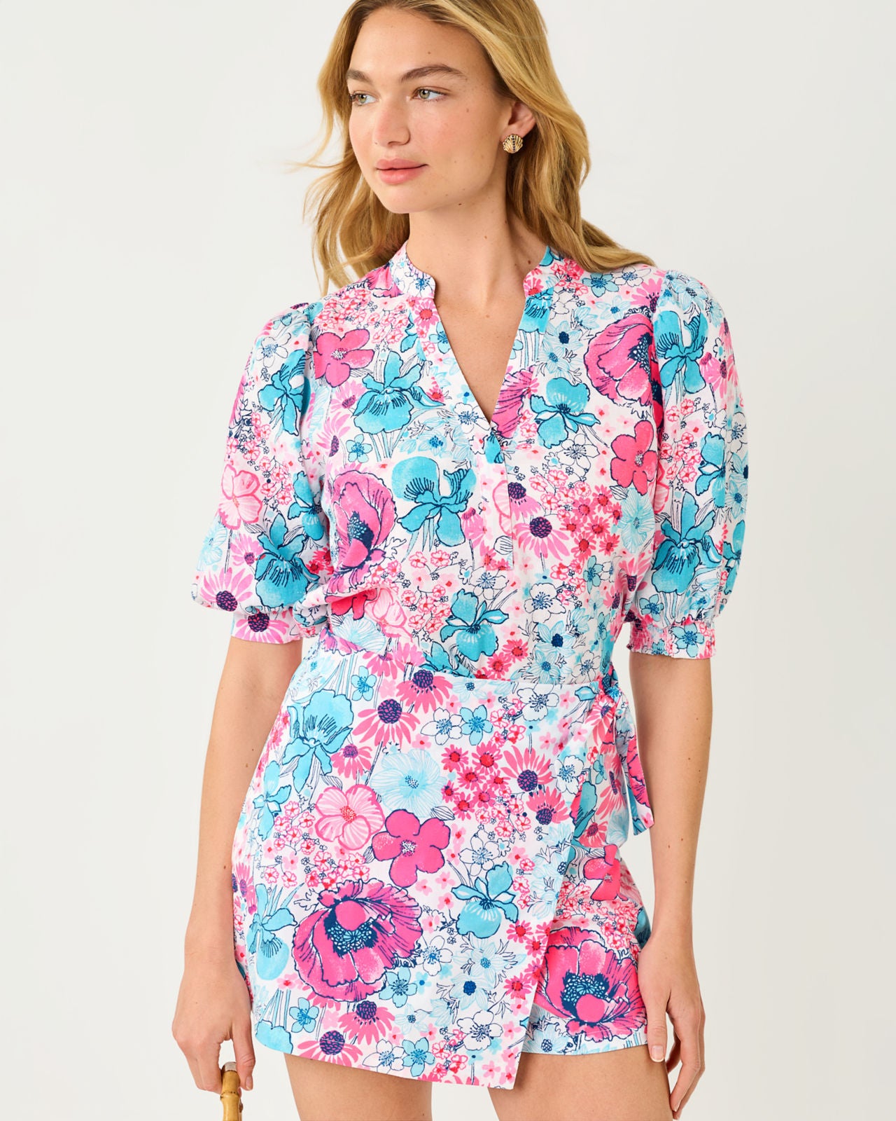 Mialeigh Elbow Sleeve Linen Top In In All Her Glory