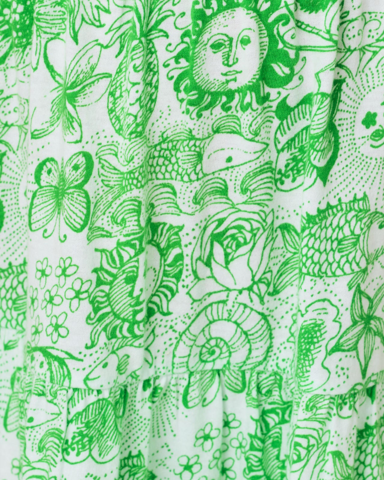 Mini Jilly Sleeved Midi Dress In Putting Green Lil Fleur De Lilly