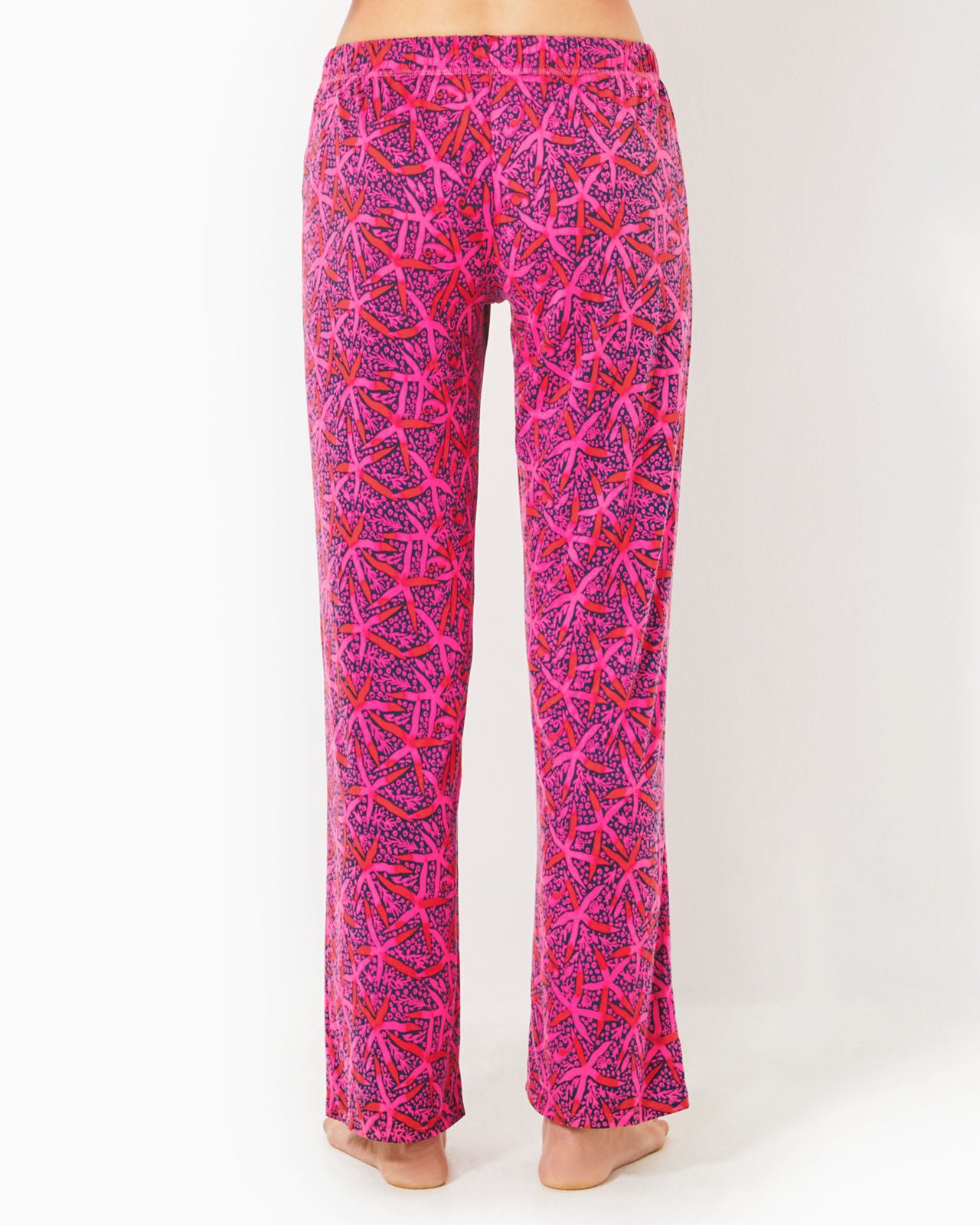 PJ Knit Pant In Passion Fruit Pink Star Searching