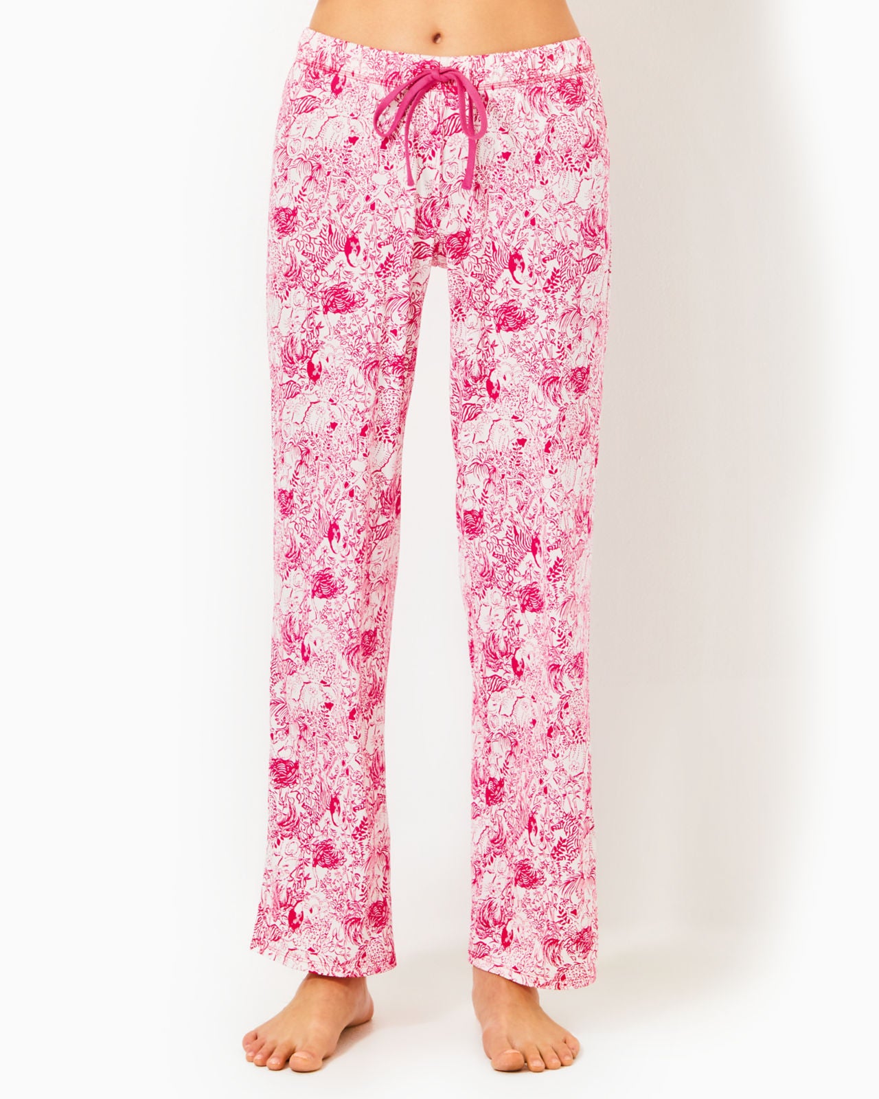 PJ Knit Pant In Raspberry Rouge Animal Magnetism