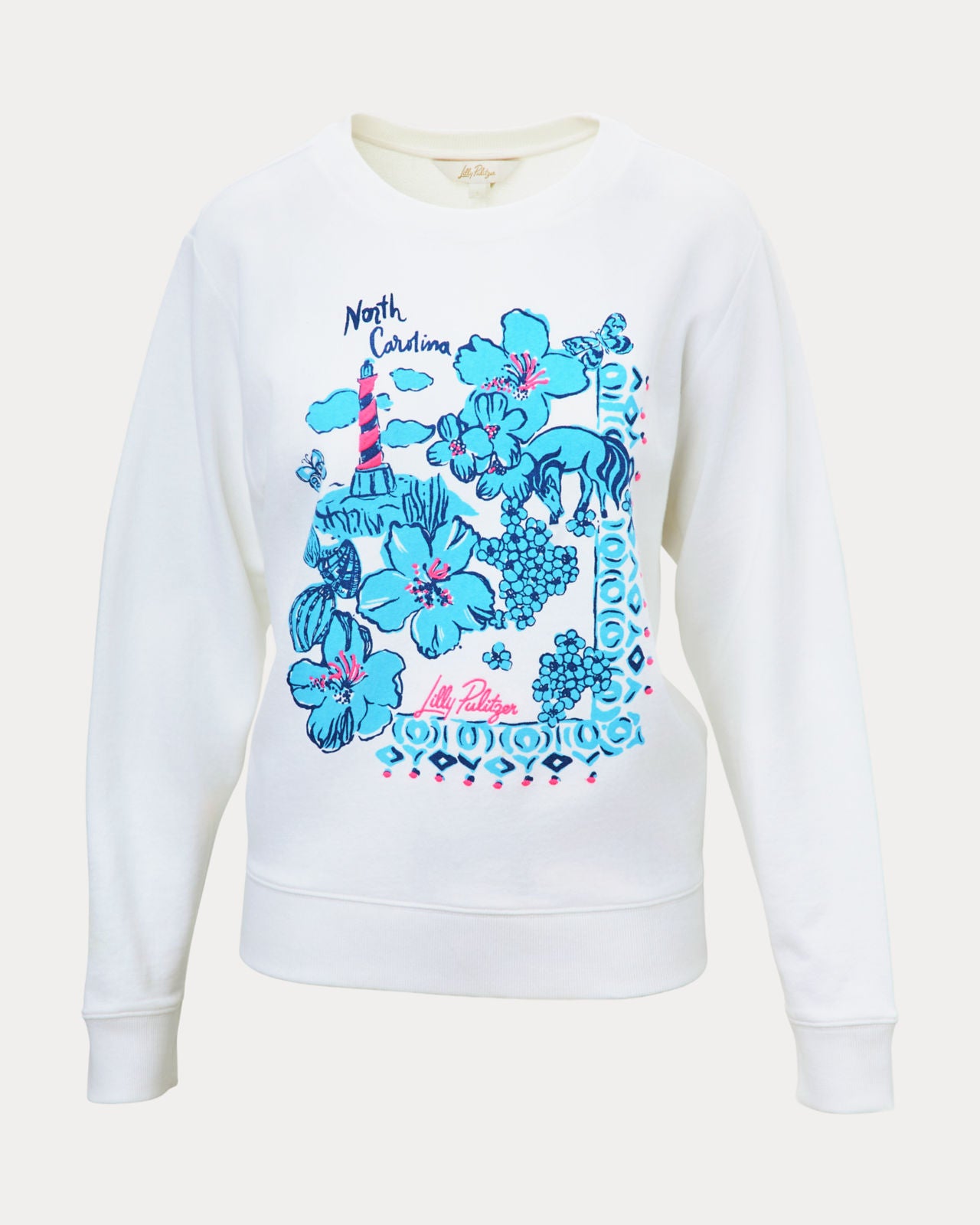 Ballad Sweatshirt in Capri Blue North Carolina Destination