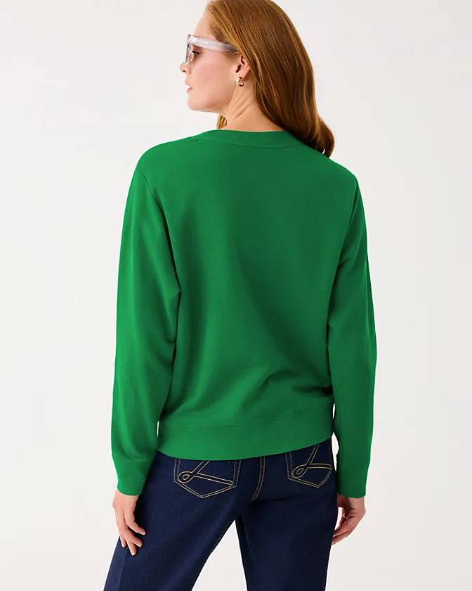 Ballad Long Sleeve Sweatshirt In Multi Deck The Palms Embroidery