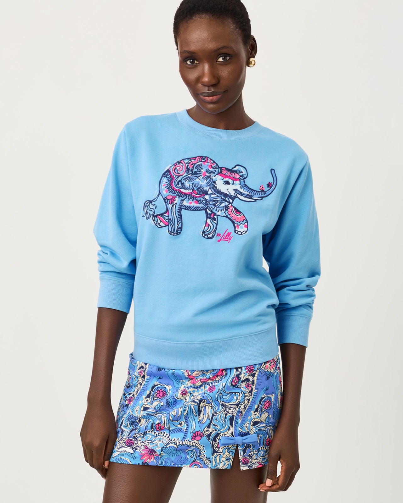 Ballad Long Sleeve Sweatshirt In Paisley Parade Embellishment