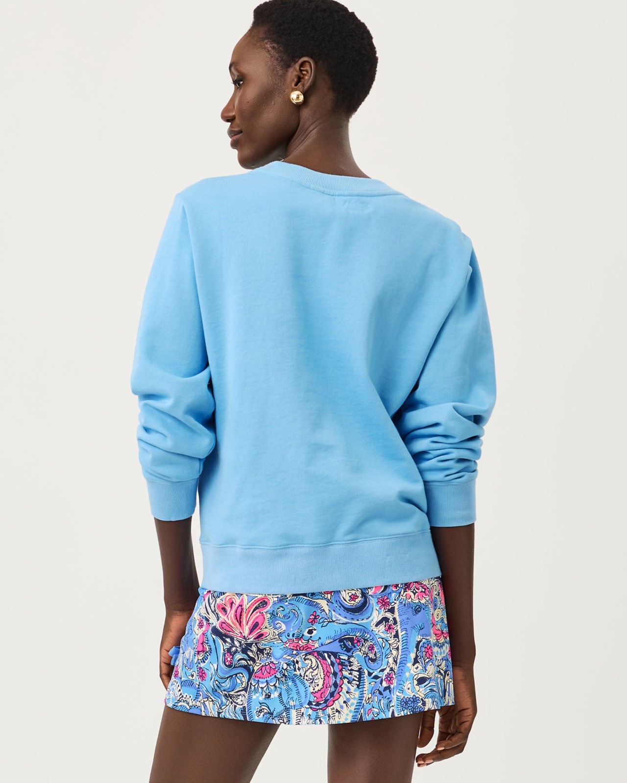 Ballad Long Sleeve Sweatshirt In Paisley Parade Embellishment