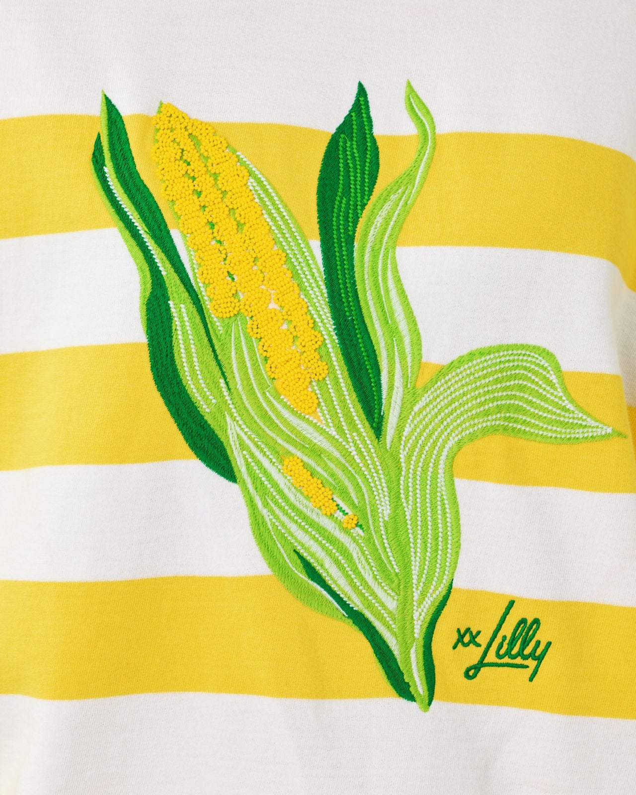 Ballad Long Sleeve Sweatshirt In Sweet Corn Embroidery