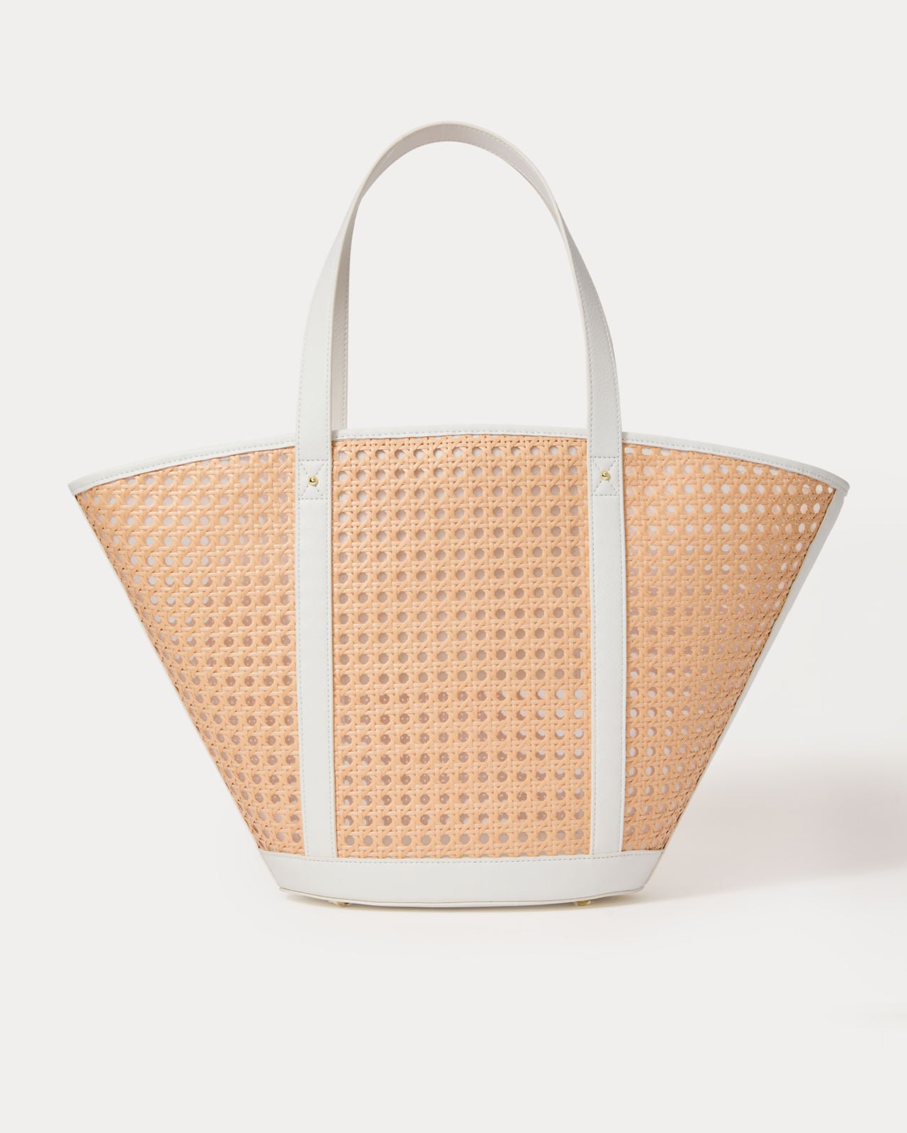 Wintour Cane Tote In Sand Bar X Resort White