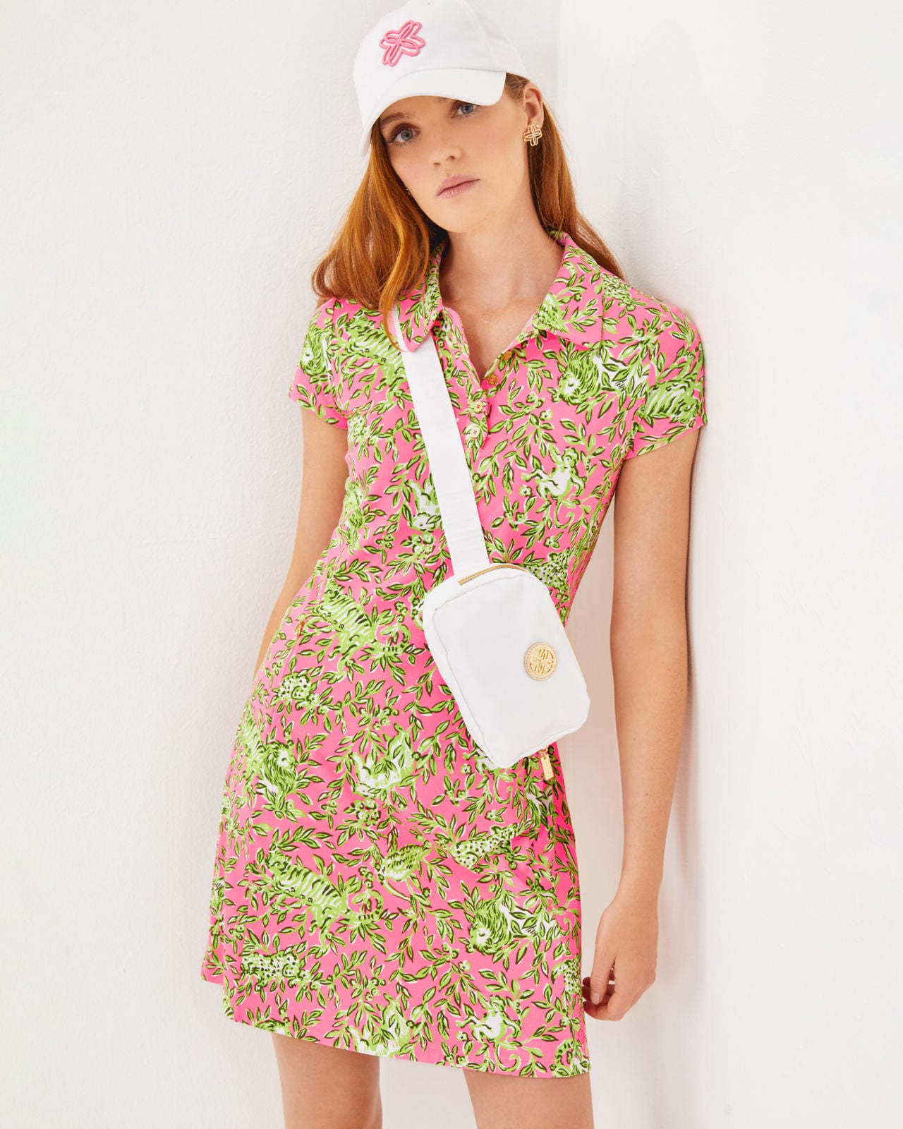 Frida Scallop Polo Dress in Rousseau Pink Mane Character Energy