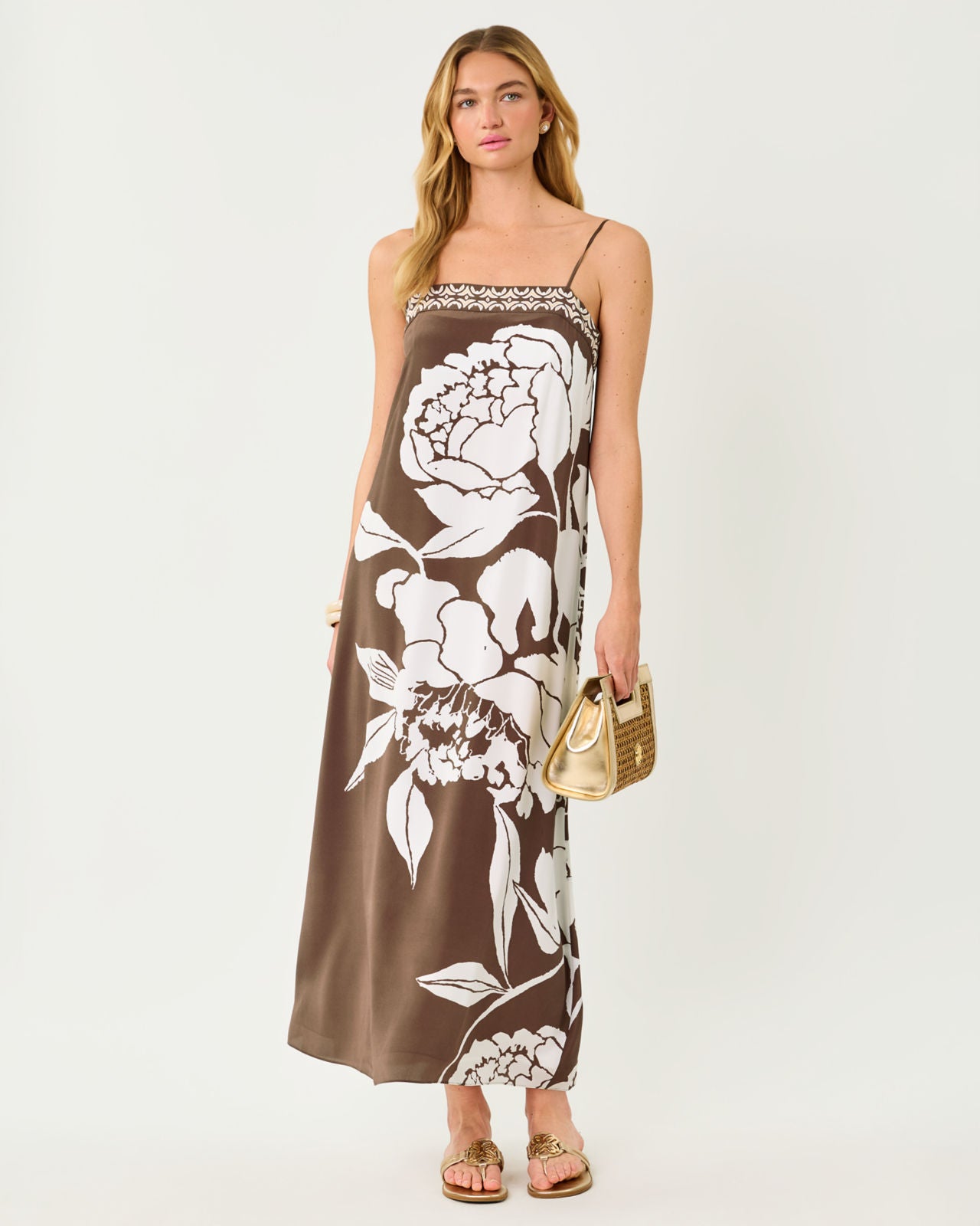 Jesslyn Silk Maxi Slip Dress In Marni