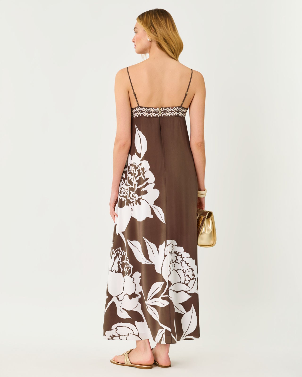 Jesslyn Silk Maxi Slip Dress In Marni