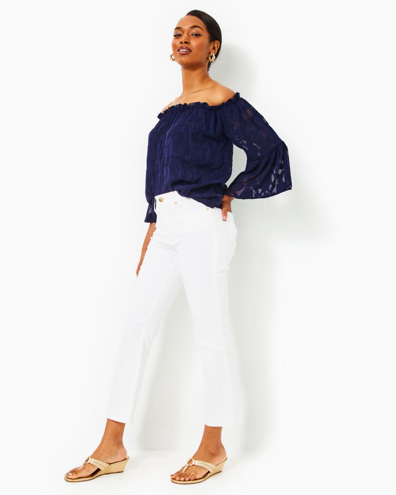 Annet High Rise Crop Flare Pants