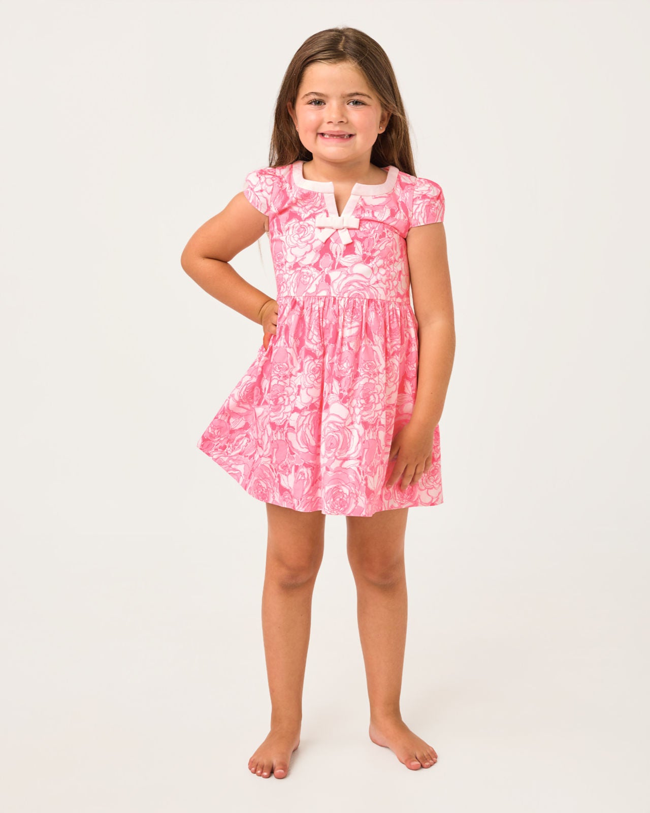 Louise Dress In Confetti Pink Lil Rosanna