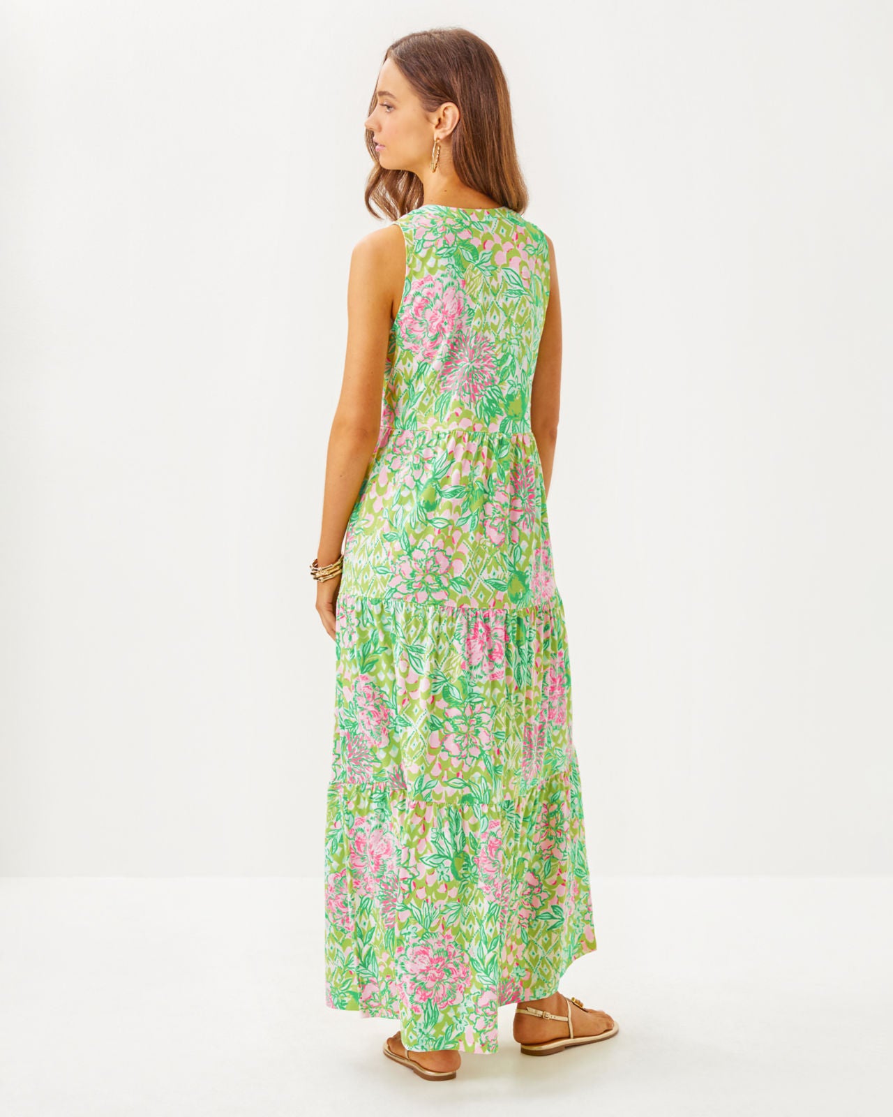 Sydnee Maxi Dress in Fauna Green Lime Feeling Good