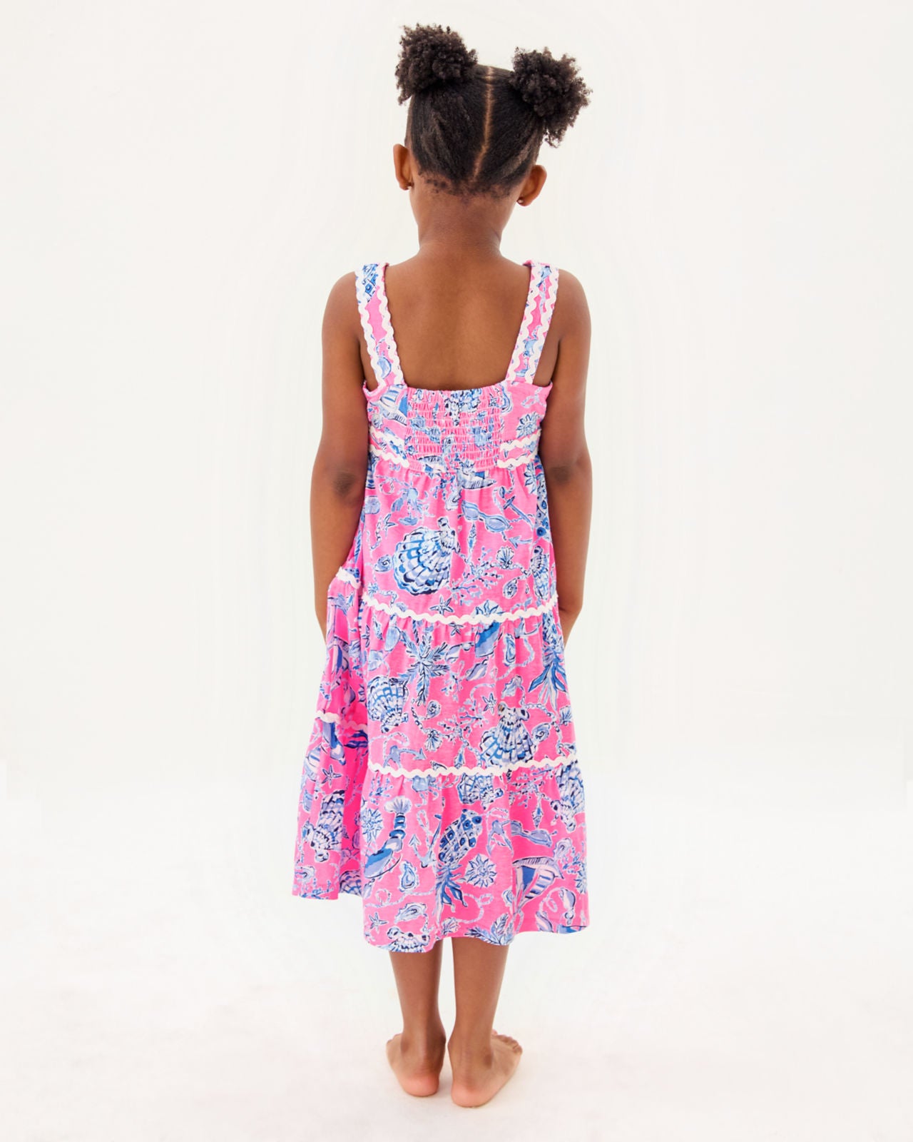 Mini Pollie Midi Dress In Rousseau Pink Barefoot Beachcombers