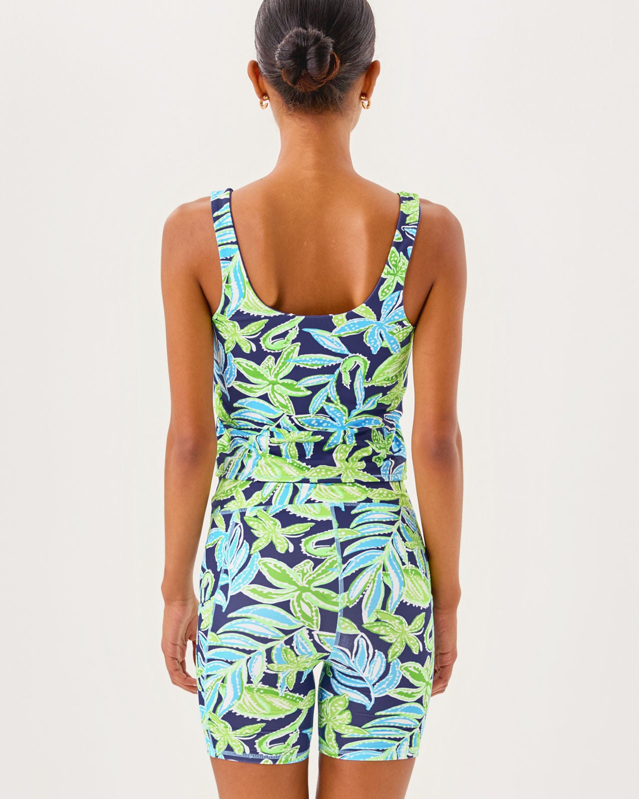 Ari Reversible Active Tank UPF 50+ In Sapphire Pool Tropical Tango