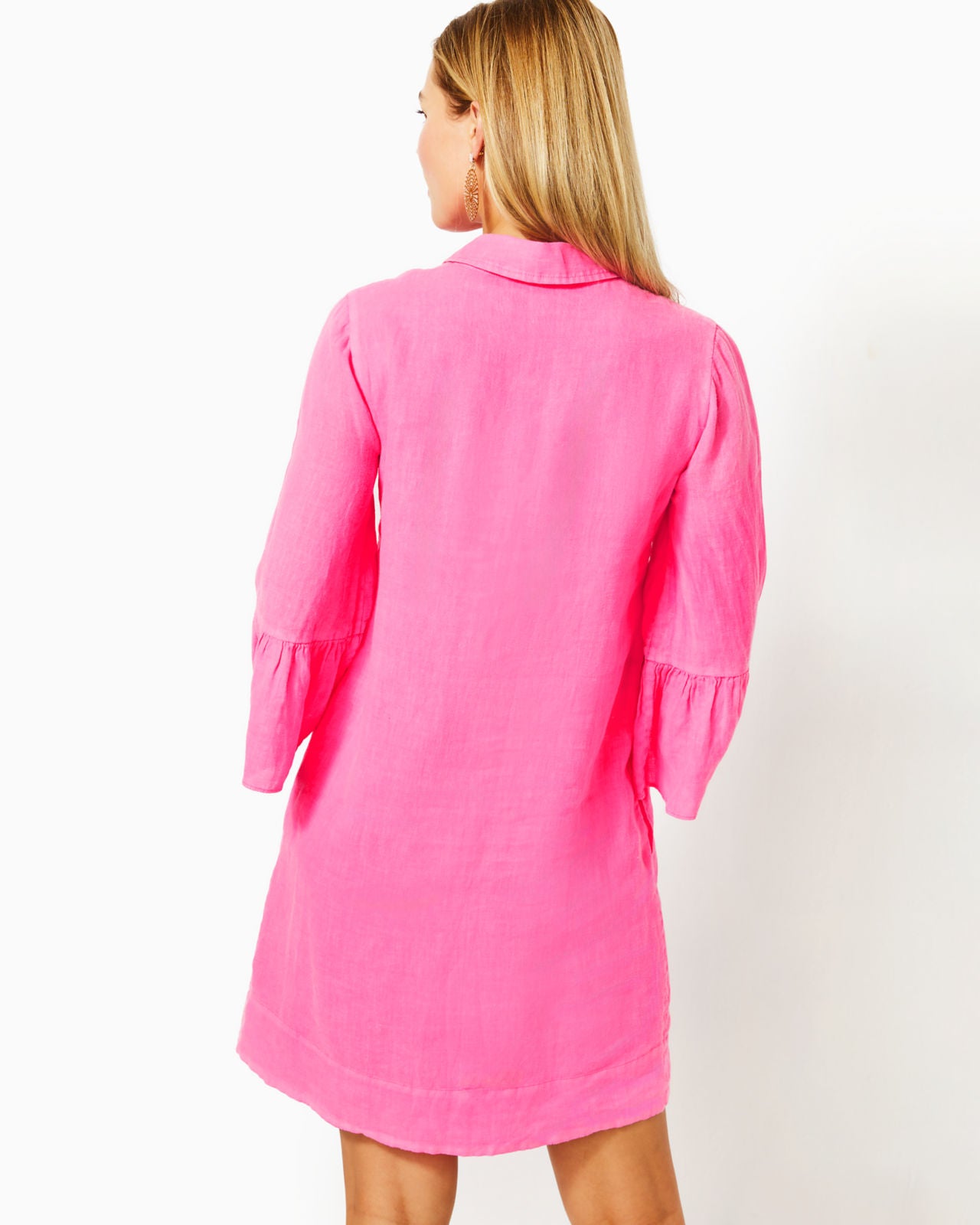 Jazmyn 3/4 Sleeve Linen Tunic Dress