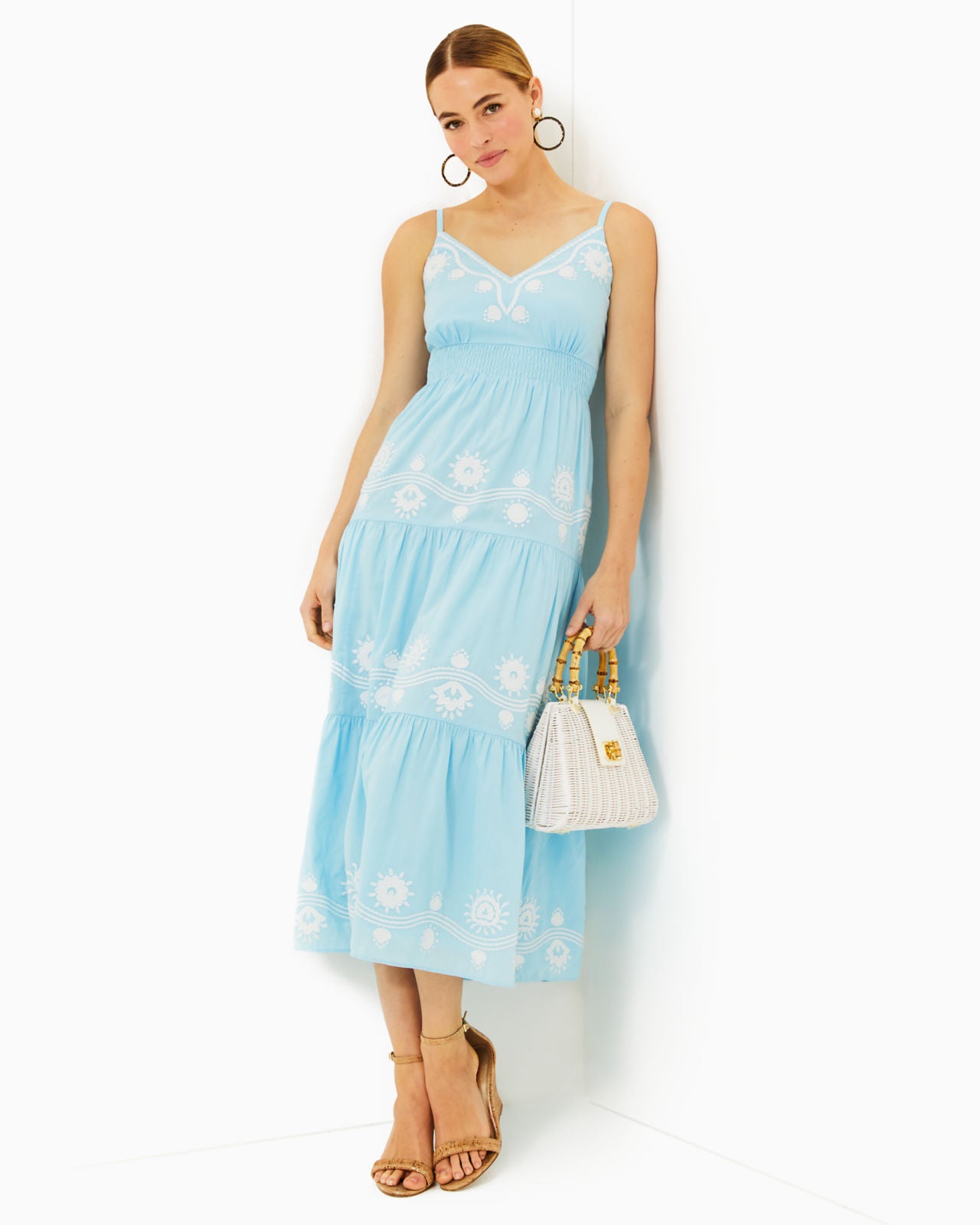 Aviry Embroidered Cotton Dress