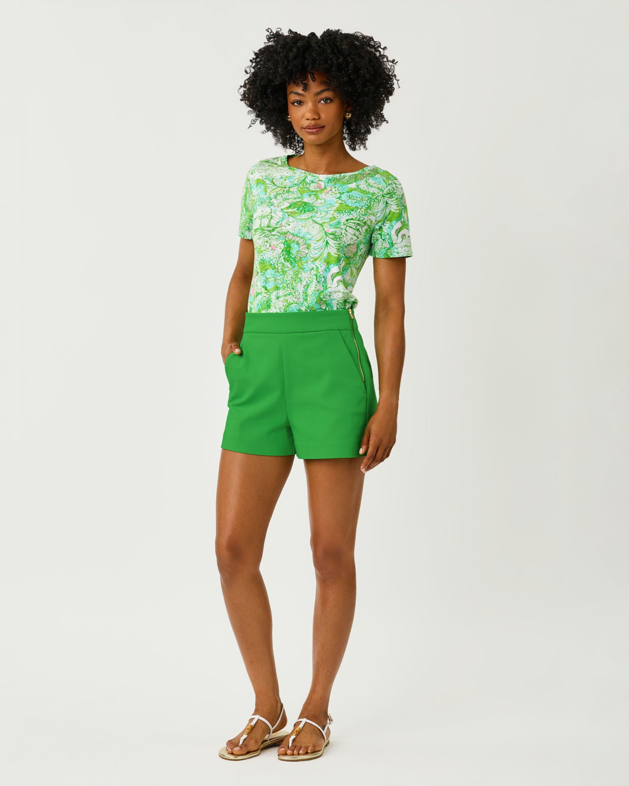 Sarissa Stretch Short In Terrace Green