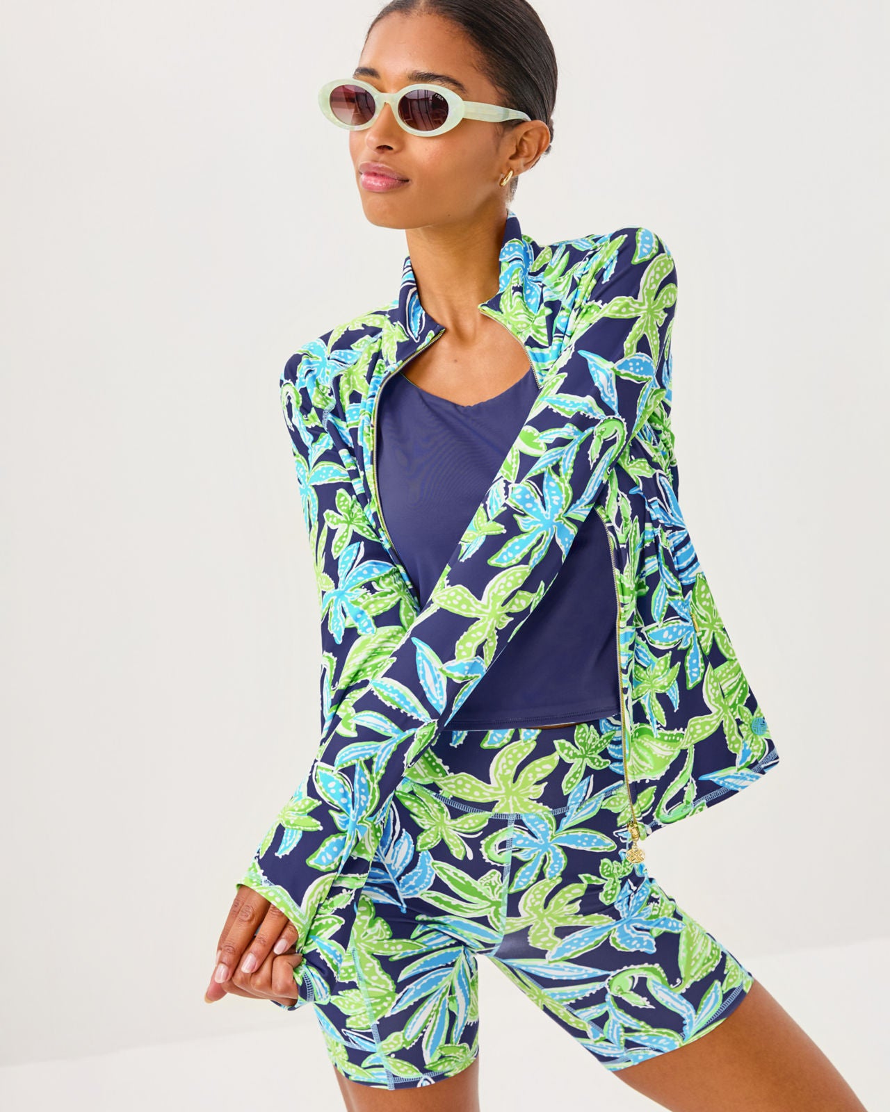 Breaker Jacket UPF 50+ In Sapphire Pool Tropical Tango