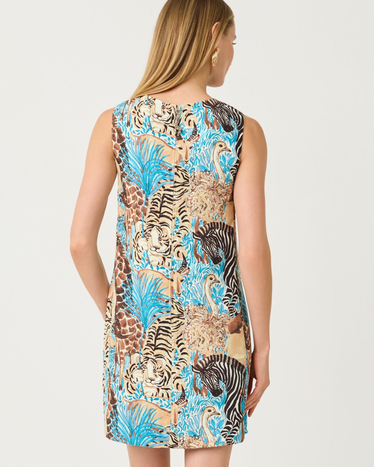 Edita Shift In Breezy Aqua Lillys Zoo Engineered Woven Shift