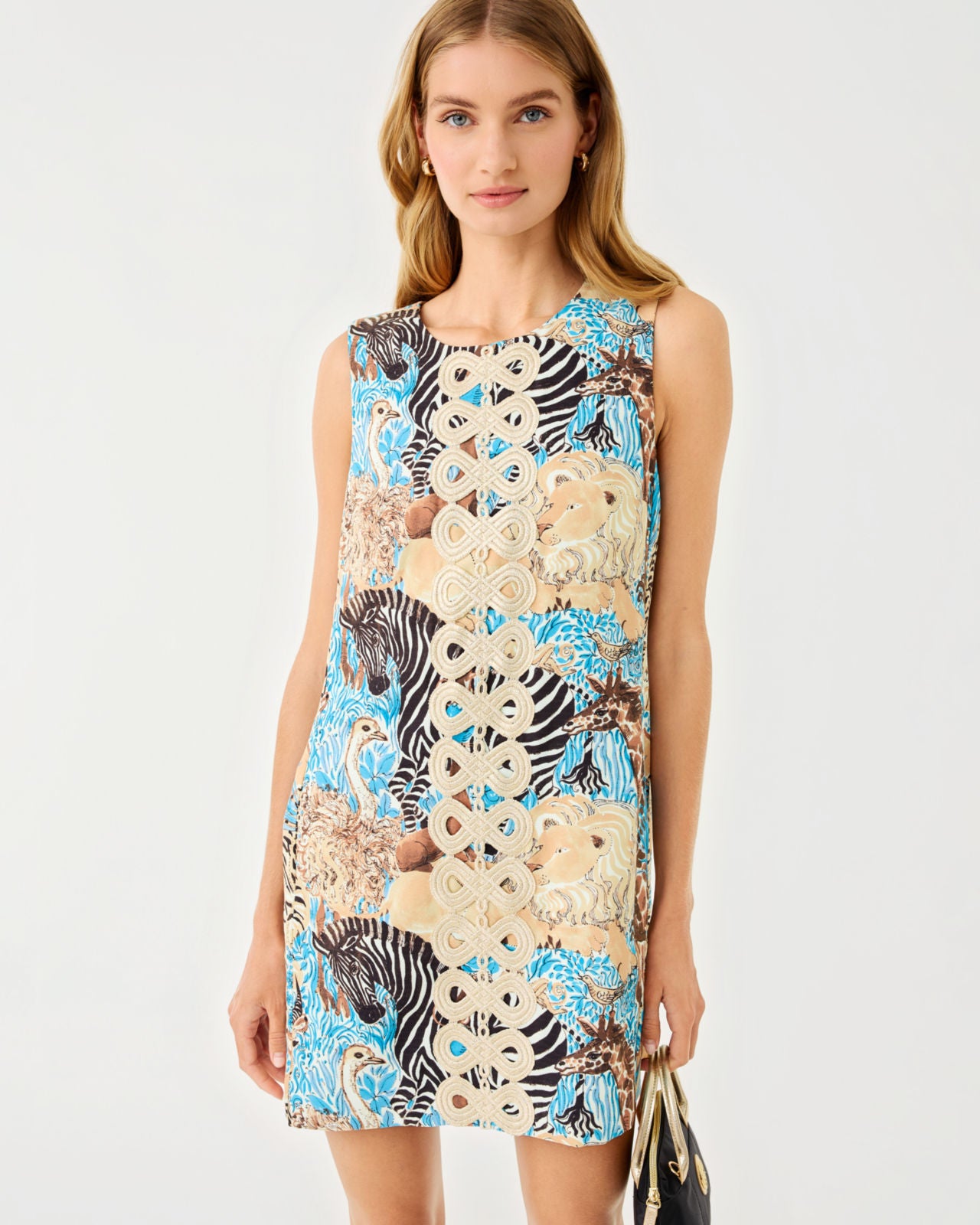 Edita Shift In Breezy Aqua Lillys Zoo Engineered Woven Shift