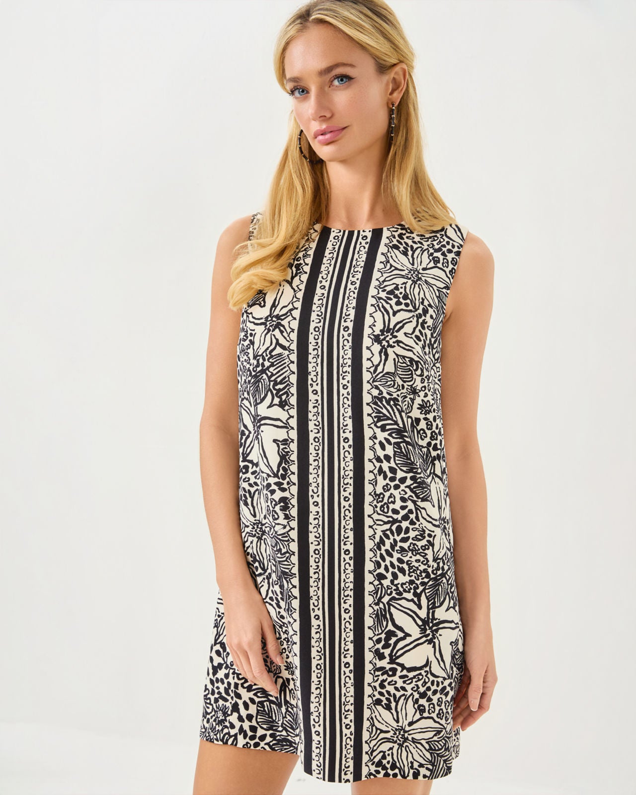 Edita Shift In Onyx Lots To Spot Engineered Woven Shift