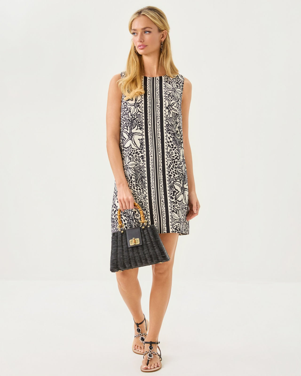 Edita Shift In Onyx Lots To Spot Engineered Woven Shift