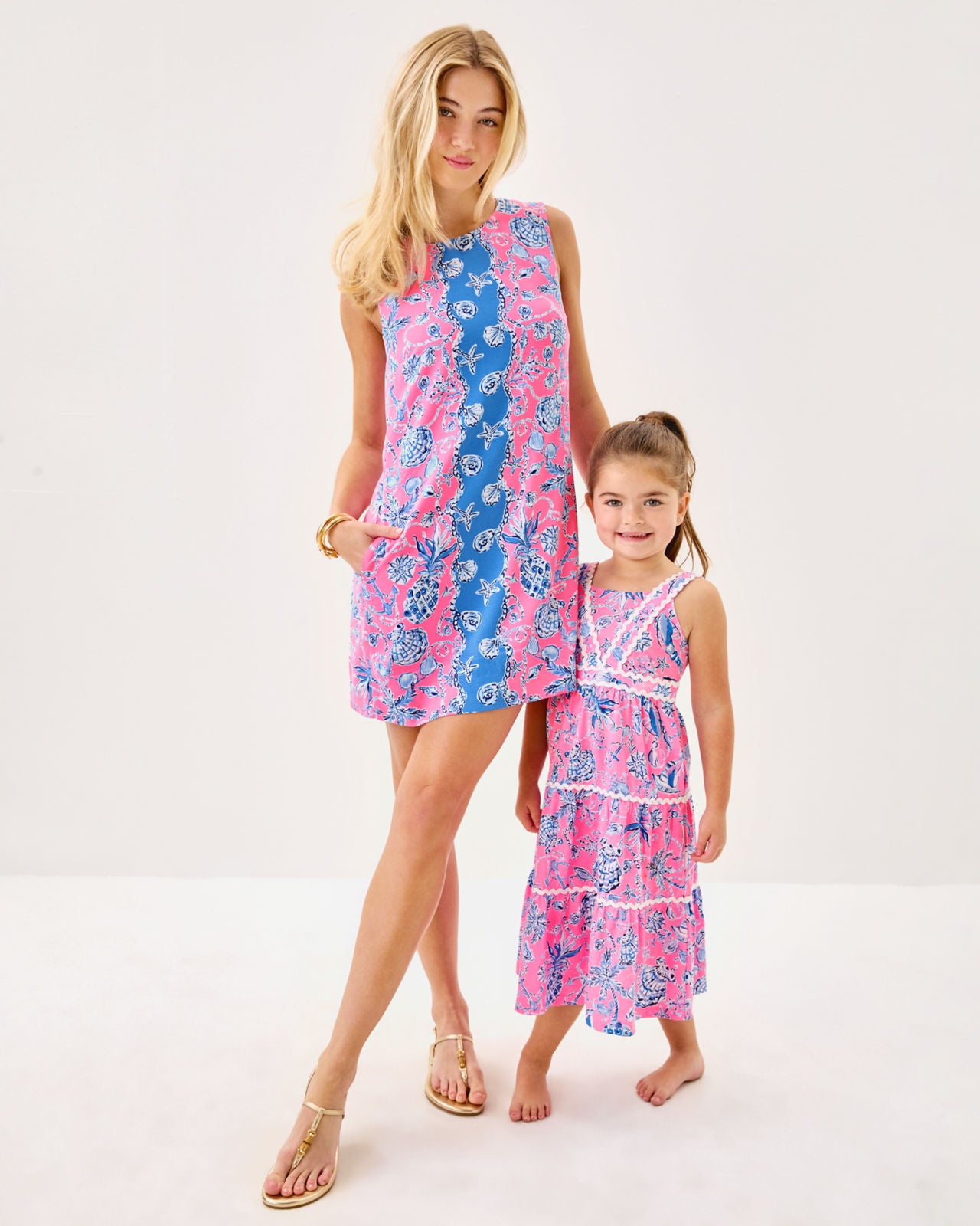 Edita Shift In Rousseau Pink Barefoot Beachcombers Engineered Dress