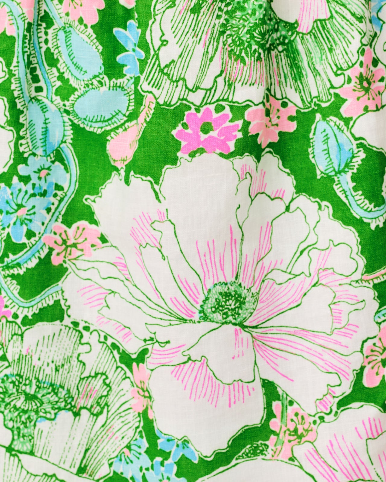 Abralynn Linen Shirtdress In Putting Green Poppyland