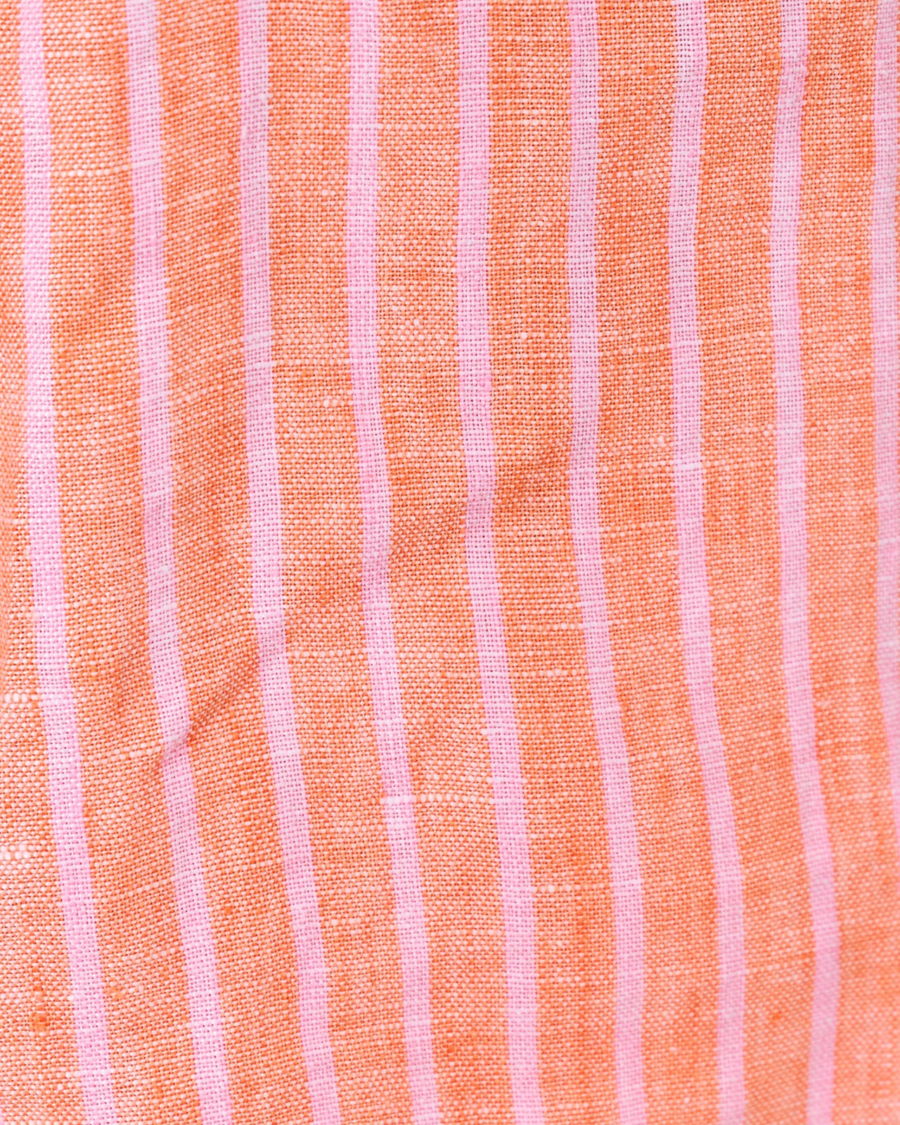 Croix Linen Short In Sunset Orange X Conch Shell Pink Stripe