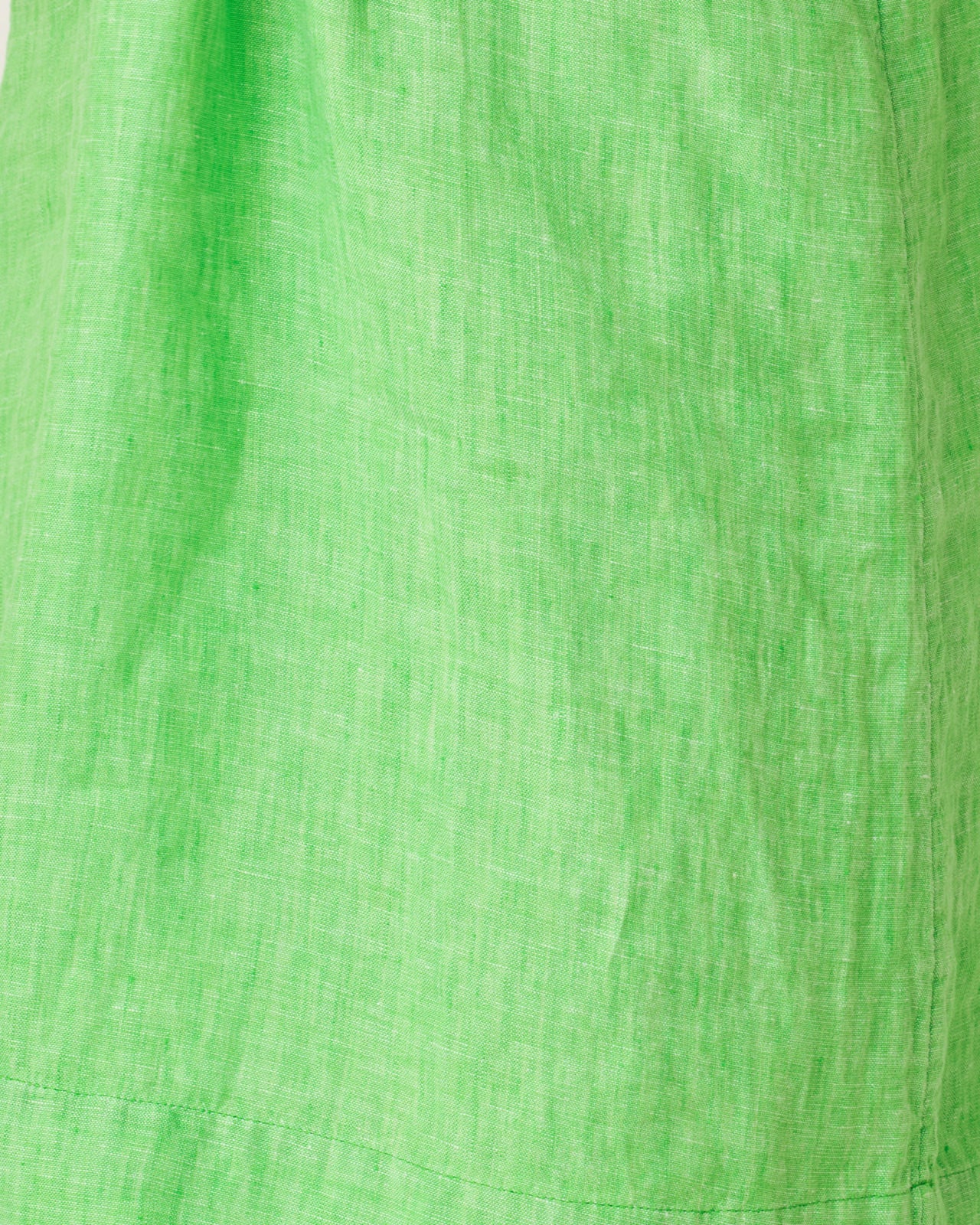 Mialeigh Elbow Sleeve Linen Dress In Putting Green X Resort White