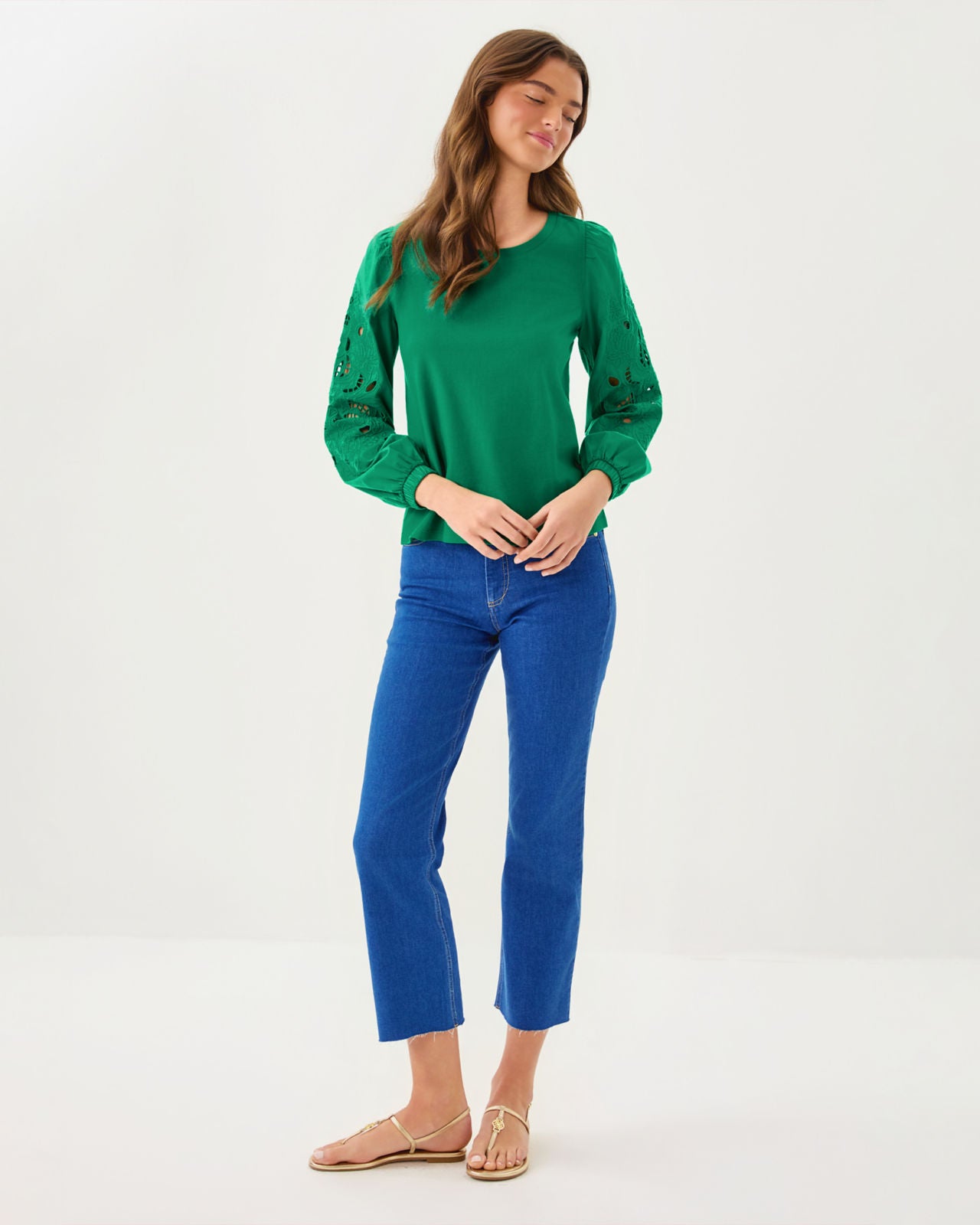Isley Knit Top In Fiddle Leaf Green