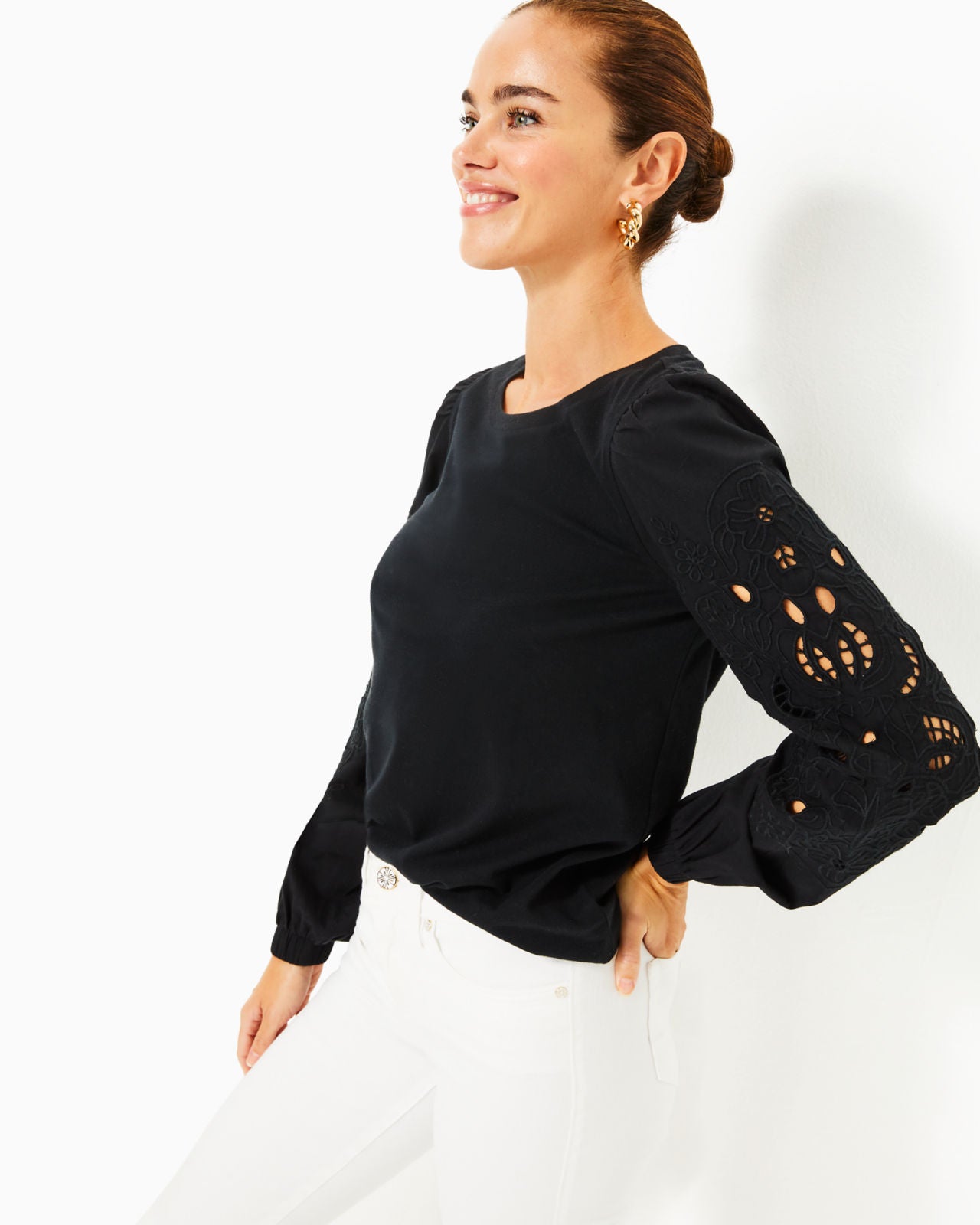 Isley Knit Top In Noir