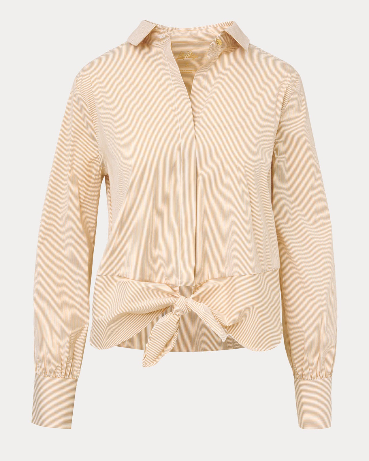 The Tie Lilly Shirt In Iced Latte Stripe