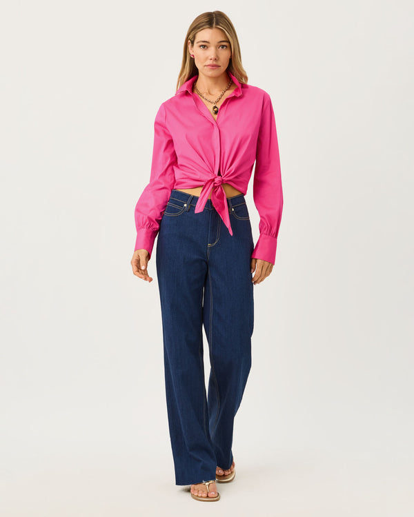 The Tie Lilly Shirt In Pink Aster