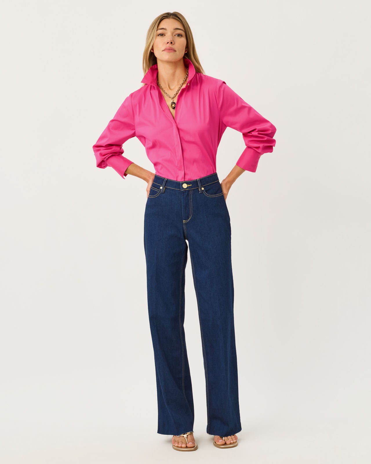 The Tie Lilly Shirt In Pink Aster