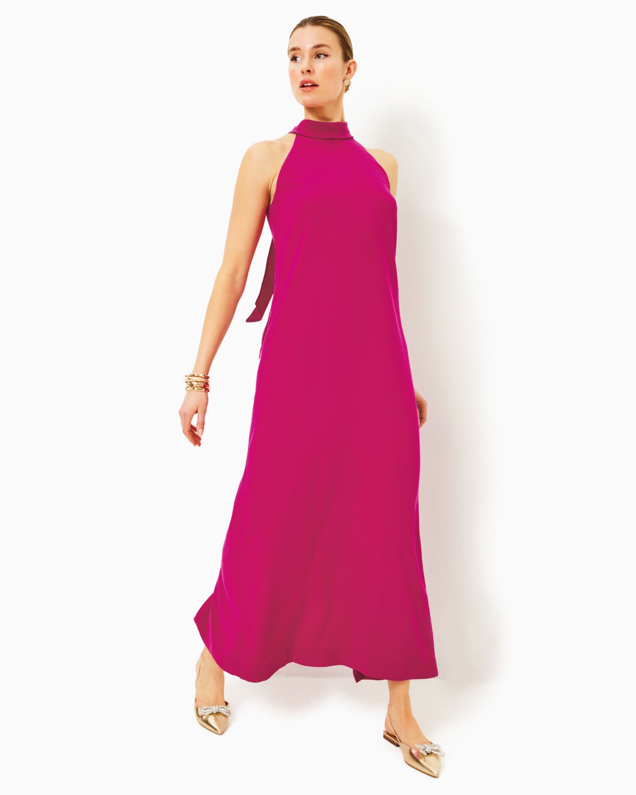 Alaric Maxi Dress In Mystique Pink