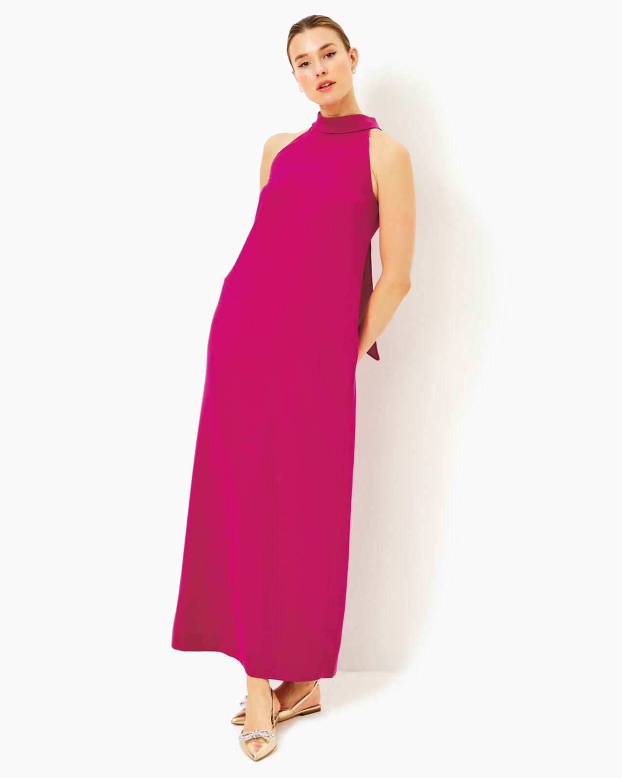 Alaric Maxi Dress In Mystique Pink