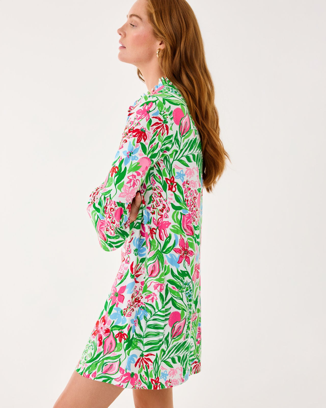 Hayes Dress In Multi Glowing Gardens
