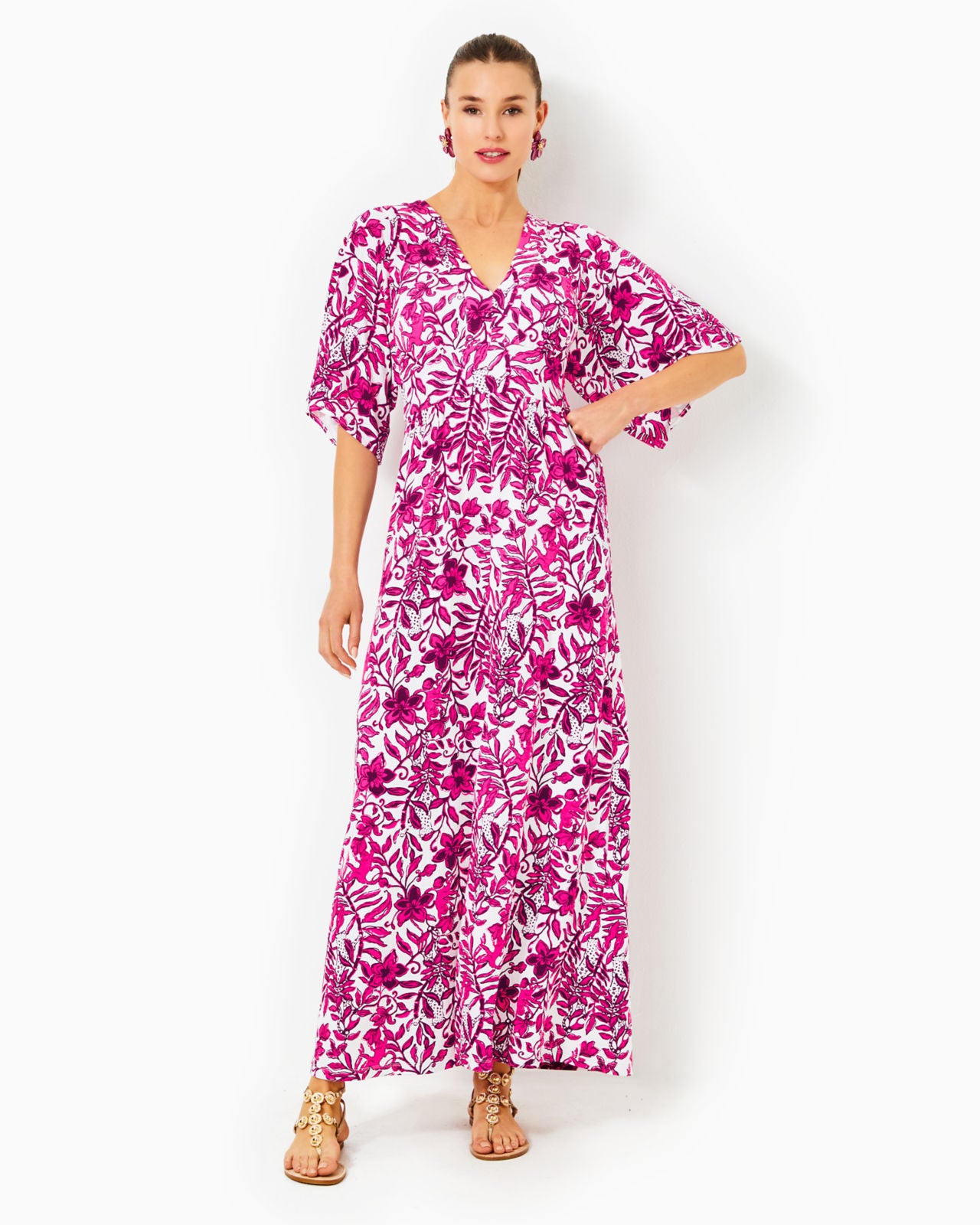 Roselle Maxi Dress In Elderflower Blossom Lil Escape Plan