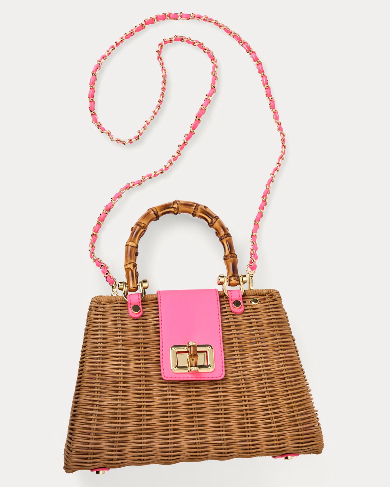 Leena Top Handle Bag in Cherry Blossom Pink X Honey