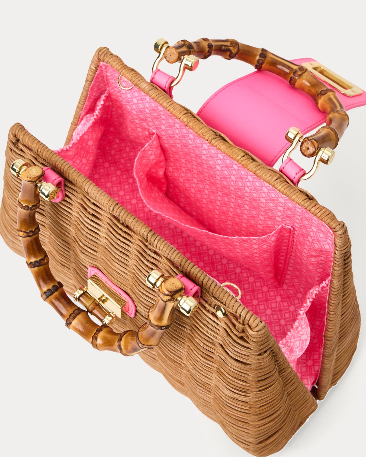 Leena Top Handle Bag in Cherry Blossom Pink X Honey