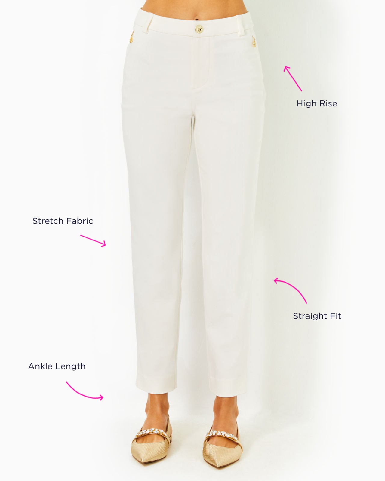 Ana High Rise Pant In Coconut