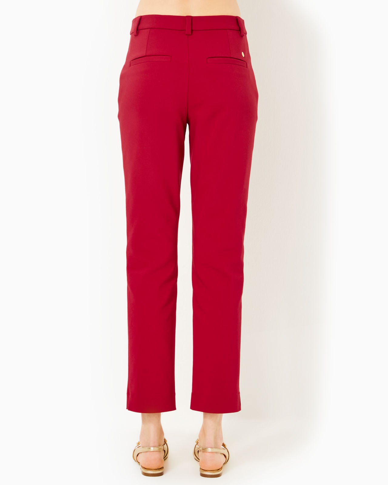 Ana High Rise Pant In Malbec Red